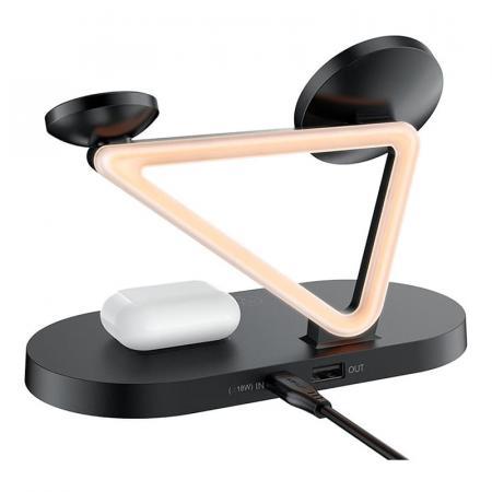 Беспроводное зарядное устройство ACEFAST E9 3в1  Black, черный Беспроводное зарядное устройство ACEFAST E9 3в1  Black, черный