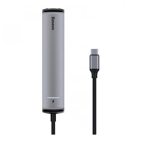 Переходник Baseus для MacBook HUB Mechanical eye 6в1 (USB/HDMI/Type-C/RJ45) (CAHUB-J0G) Deep Grey, темно-серый Переходник Baseus для MacBook HUB Mechanical eye 6в1 (USB/HDMI/Type-C/RJ45) (CAHUB-J0G) Deep Grey, темно-серый