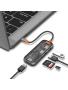 Хаб WiWU Cyber 5в1 USB C Multifunction Cyber Hub 3xUSB3.0 + TF/SD (CB005) Space Gray, серый Хаб WiWU Cyber 5в1 USB C Multifunction Cyber Hub 3xUSB3.0 + TF/SD (CB005) Space Gray, серый