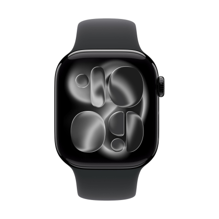 Apple Watch Series 11, 46 мм корпус из алюминия цвета «Jet Black», ремешок Sport Band размера M/L цвета «Black» Apple Watch Series 11, 46 мм корпус из алюминия цвета «Jet Black», ремешок Sport Band размера M/L цвета «Black»