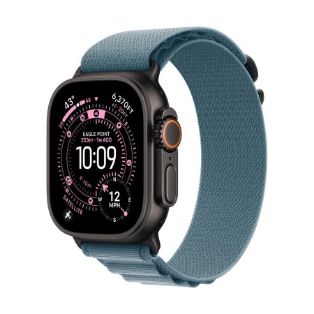 Apple Watch Ultra 3 (2025), 49 мм корпус из титана цвета «Black», ремешок Alpine Loop размера L цвета «Light Blue» Apple Watch Ultra 3 (2025), 49 мм корпус из титана цвета «Black», ремешок Alpine Loop размера L цвета «Light Blue»