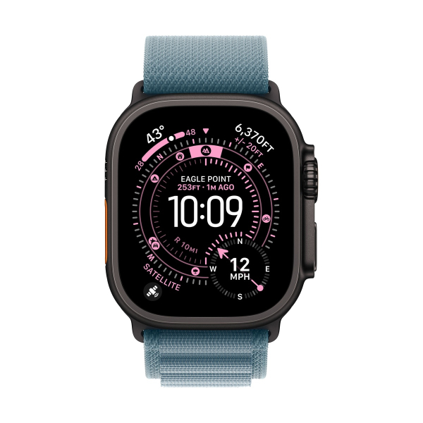 Apple Watch Ultra 3 (2025), 49 мм корпус из титана цвета «Black», ремешок Alpine Loop размера M цвета «Light Blue» Apple Watch Ultra 3 (2025), 49 мм корпус из титана цвета «Black», ремешок Alpine Loop размера M цвета «Light Blue»