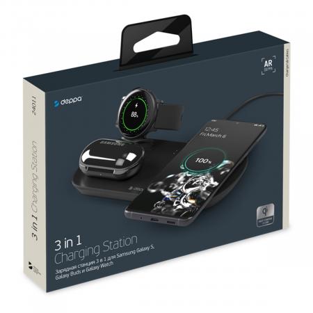 Зарядная станция Deppa 3в1 17,5W (24011) Black, черный Зарядная станция Deppa 3в1 17,5W (24011) Black, черный