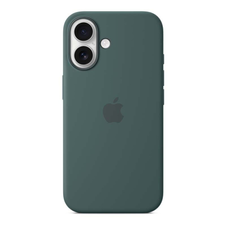 Чехол Silicone Case для Apple iPhone 16 с MagSafe Dark Green, темно-зеленый