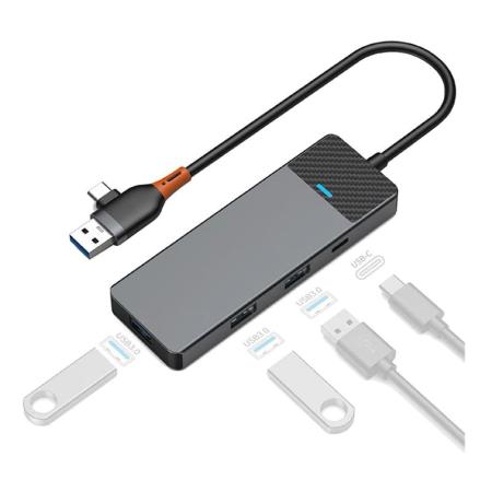 Хаб WiWU Linker Series Hub (A431C) Серый Хаб WiWU Linker Series Hub (A431C) Серый