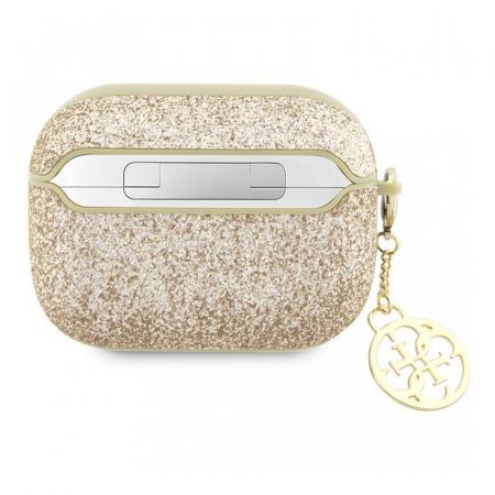 Чехол для Airpods Pro 2 Guess Glitter flakes Metal logo with Heart charm (GUAP2GLGSHD) Золотой Чехол для Airpods Pro 2 Guess Glitter flakes Metal logo with Heart charm (GUAP2GLGSHD) Золотой