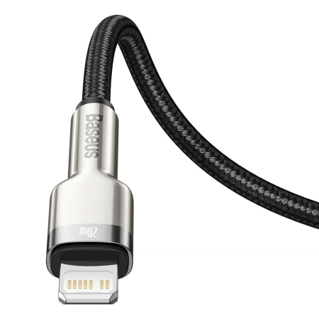 Кабель Baseus Cafule Series Metal Data Cable USB to iP 2,4A, 2 м (CALJK-B01) Чёрный Кабель Baseus Cafule Series Metal Data Cable USB to iP 2,4A, 2 м (CALJK-B01) Чёрный