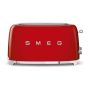 Тостер на 4 ломтика SMEG 50s style (TSF02RDEU) Красный Тостер на 4 ломтика SMEG 50s style (TSF02RDEU) Красный
