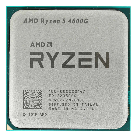 Процессор AMD Ryzen 5 4600G, 3.7ГГц (Turbo 4.2ГГц), AM4, OEM (100-000000147) Процессор AMD Ryzen 5 4600G, 3.7ГГц (Turbo 4.2ГГц), AM4, OEM (100-000000147)