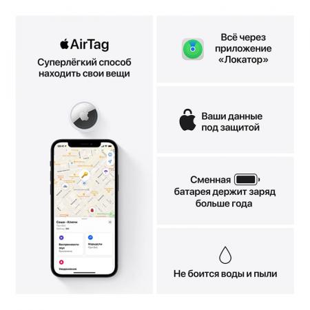 Трекер Apple AirTag (набор из 4 штук) Трекер Apple AirTag (набор из 4 штук)