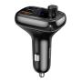 Автомобильное зарядное устройство с функцией FM-трансмиттера Baseus Quick Charger T typed Wireless MP3 (CCTM-B01) Черный Автомобильное зарядное устройство с функцией FM-трансмиттера Baseus Quick Charger T typed Wireless MP3 (CCTM-B01) Черный