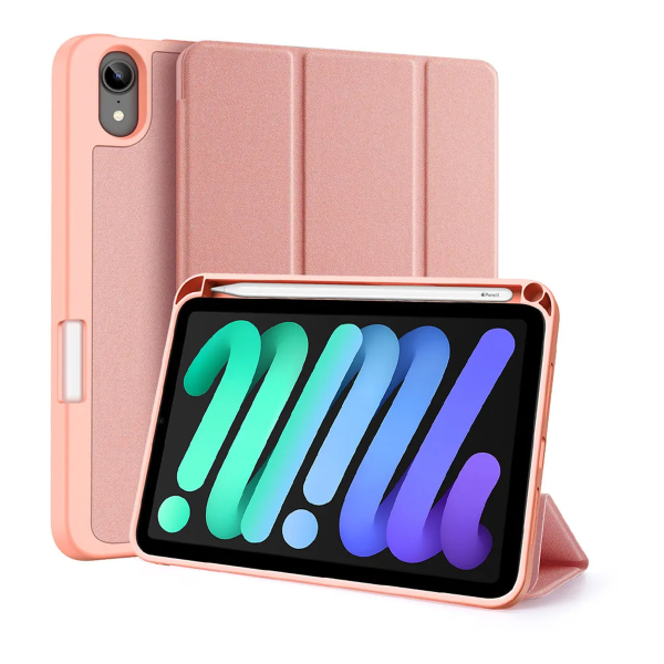 Чехол книжка для iPad Pro 11" M4/M5 Dux Ducis Domo Series Pink, розовый