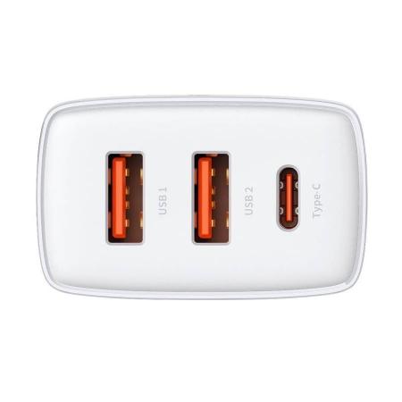 Зарядное устройство Baseus Compact Quick Charger 2U+C 30W EU (CCXJ-E02) Белый