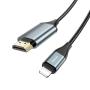 Кабель hoco. Lightning на HDMI, 2 м (UA15) Черный Кабель hoco. Lightning на HDMI, 2 м (UA15) Черный