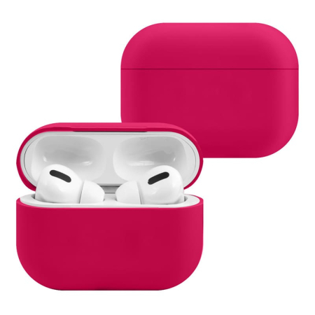 Силиконовый чехол с ремешком для AirPods Pro 2 Rose Red, розовый Силиконовый чехол с ремешком для AirPods Pro 2 Rose Red, розовый