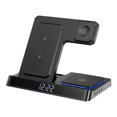 Беспроводное зарядное устройство WiWU Power Air 5в1 Wireless Charger (Wi-W006) Black, черный Беспроводное зарядное устройство WiWU Power Air 5в1 Wireless Charger (Wi-W006) Black, черный