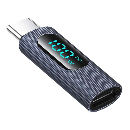 Адаптер Deppa с дисплеем Type-C - Type-C (73136) Серый Адаптер Deppa с дисплеем Type-C - Type-C (73136) Серый