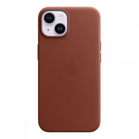 Чехол Leather Case MagSafe для Apple iPhone 14 «Umber»