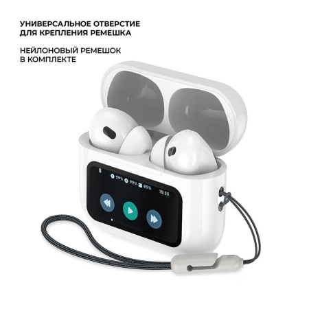 Беспроводные наушники с микрофоном Deppa Air Pro 3 ANC, TWS, BT 5.3, 350 мАч, ANC, LCD (44213) Белый Беспроводные наушники с микрофоном Deppa Air Pro 3 ANC, TWS, BT 5.3, 350 мАч, ANC, LCD (44213) Белый