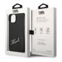 Чехол Karl Lagerfeld для iPhone 14 PU with Cardslot Signature logo Hard (KLHCP14SCSSK) Черный