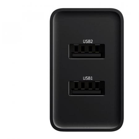 Сетевое зарядное устройство Baseus Speed Mini Dual USB Charger 10,5 Вт TC-012 (CCFS-R01) Черный