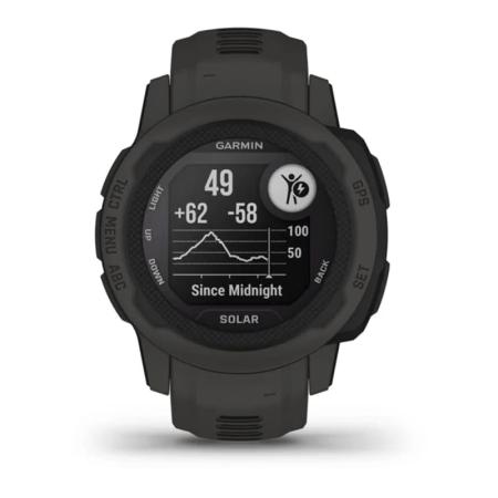 Часы Garmin INSTINCT 2S solar Graphite, черный Часы Garmin INSTINCT 2S solar Graphite, черный