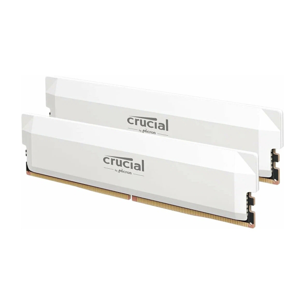 Оперативная память Crucial Pro Gaming by Micron (CP2K32G64C40U5W) DDR5 64GB 6400MHz CL40 UDIMM 2x32GB White