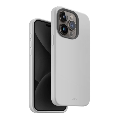 Чехол для iPhone 15 Pro с MagSafe UNIQ Lino (IP6.1P(2023)-LINOHMCGRY) Chalk Grey Чехол для iPhone 15 Pro с MagSafe UNIQ Lino (IP6.1P(2023)-LINOHMCGRY) Chalk Grey