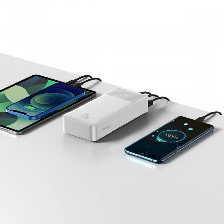 Внешний аккумулятор Baseus Bipow Digital Display Power Bank 30000mAh 20W PPDML-N02 (PPBD30K) Белый Внешний аккумулятор Baseus Bipow Digital Display Power Bank 30000mAh 20W PPDML-N02 (PPBD30K) Белый