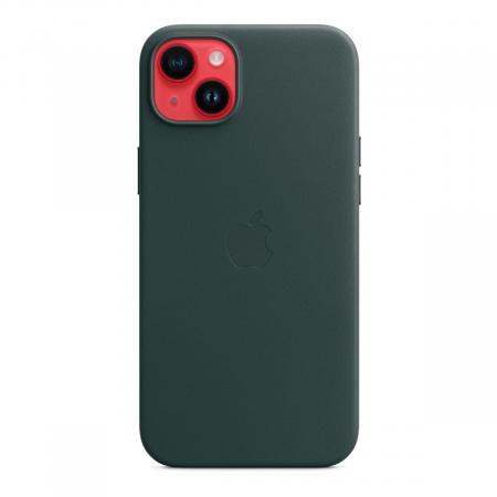 Чехол Leather Case MagSafe для Apple iPhone 14 Plus «Forest Green» Зеленый