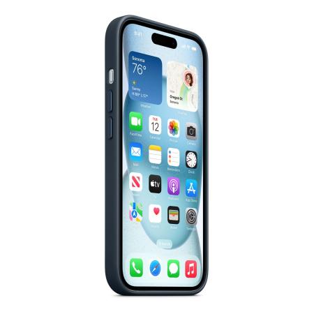 Чехол FineWoven Case для Apple iPhone 15 с MagSafe Pacific Blue, синий Чехол FineWoven Case для Apple iPhone 15 с MagSafe Pacific Blue, синий
