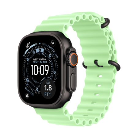 Apple Watch Ultra 3 (2025), 49 мм корпус из титана цвета «Black», ремешок Ocean Band цвета «Neon Green» Apple Watch Ultra 3 (2025), 49 мм корпус из титана цвета «Black», ремешок Ocean Band цвета «Neon Green»