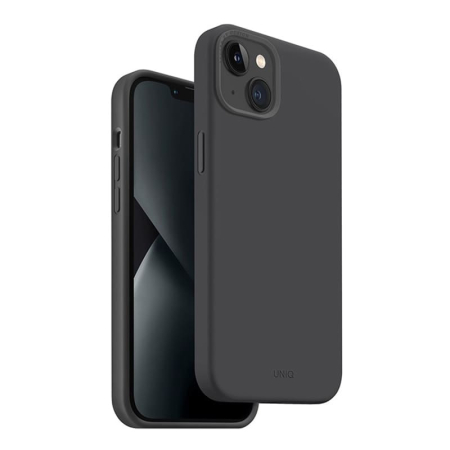Чехол для iPhone 14 с Magsafe UNIQ Lino Hue (IP6.1(2022)-LINOHMGRY) Серый Чехол для iPhone 14 с Magsafe UNIQ Lino Hue (IP6.1(2022)-LINOHMGRY) Серый