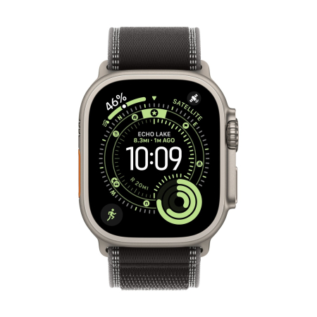 Apple Watch Ultra 3 (2025), 49 мм корпус из титана цвета «Natural», ремешок Trail Loop размера S/M цвета «Black/Charcoal» Apple Watch Ultra 3 (2025), 49 мм корпус из титана цвета «Natural», ремешок Trail Loop размера S/M цвета «Black/Charcoal»