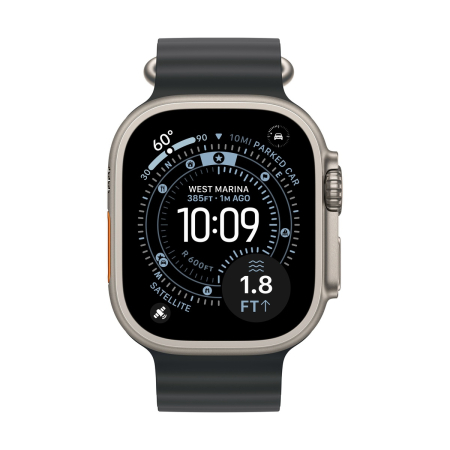 Apple Watch Ultra 3 (2025), 49 мм корпус из титана цвета «Natural», ремешок Ocean Band цвета «Black» Apple Watch Ultra 3 (2025), 49 мм корпус из титана цвета «Natural», ремешок Ocean Band цвета «Black»