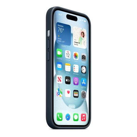 Чехол Кожаный Apple iPhone 15 с MagSafe Blue, синий Чехол Кожаный Apple iPhone 15 с MagSafe Blue, синий