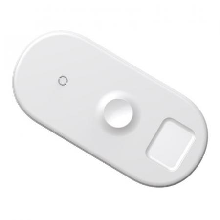 Беспроводное зарядное устройство Baseus Smart 3в1 (WX3IN1-02) White, белый