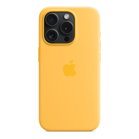 Чехол Silicone Case для Apple iPhone 15 Pro с MagSafe Yellow, Желтый Чехол Silicone Case для Apple iPhone 15 Pro с MagSafe Yellow, Желтый