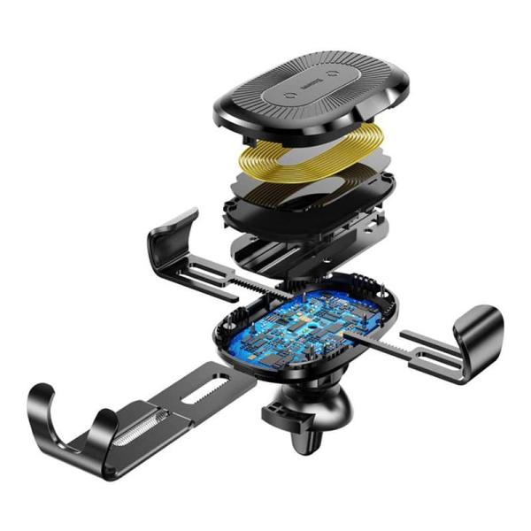 Автомобильный держатель с функцией беспроводной зарядки Baseus Wireless Charger (WXYL-01) Черный